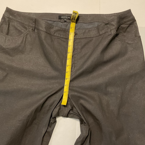 Lafayette 148 New York Shimmer Jeans Brown Straight Leg - Picture 5 of 12